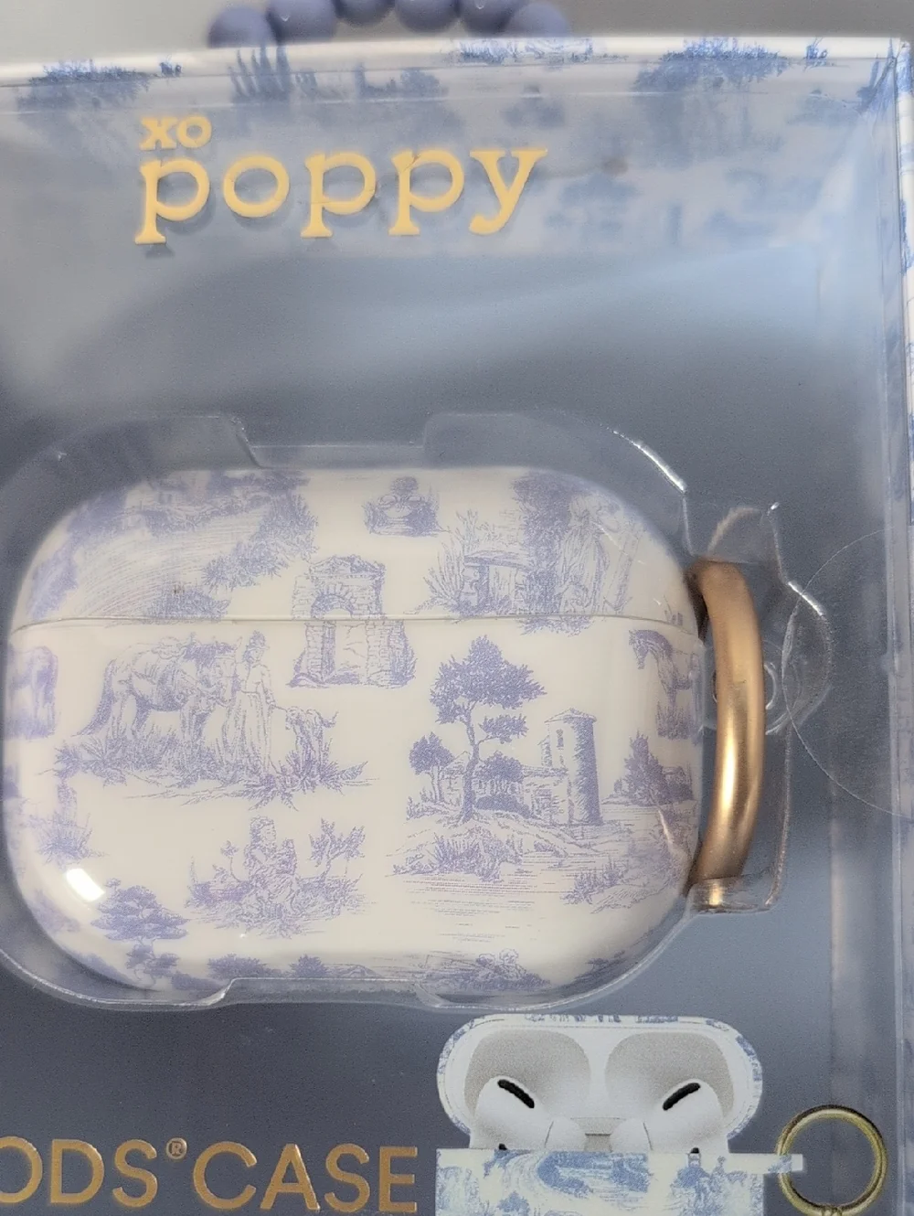 XO Poppy Blue Toile AirPods Case for AirPods Pro